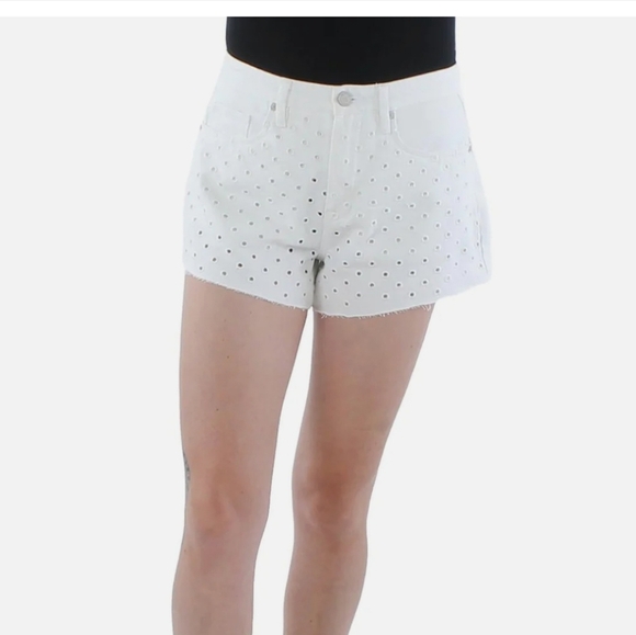 BLANKNYC,The Barrow Vintage High Rise Eyelet Denim Shorts,Head In The Clouds, 27 - Picture 3 of 9